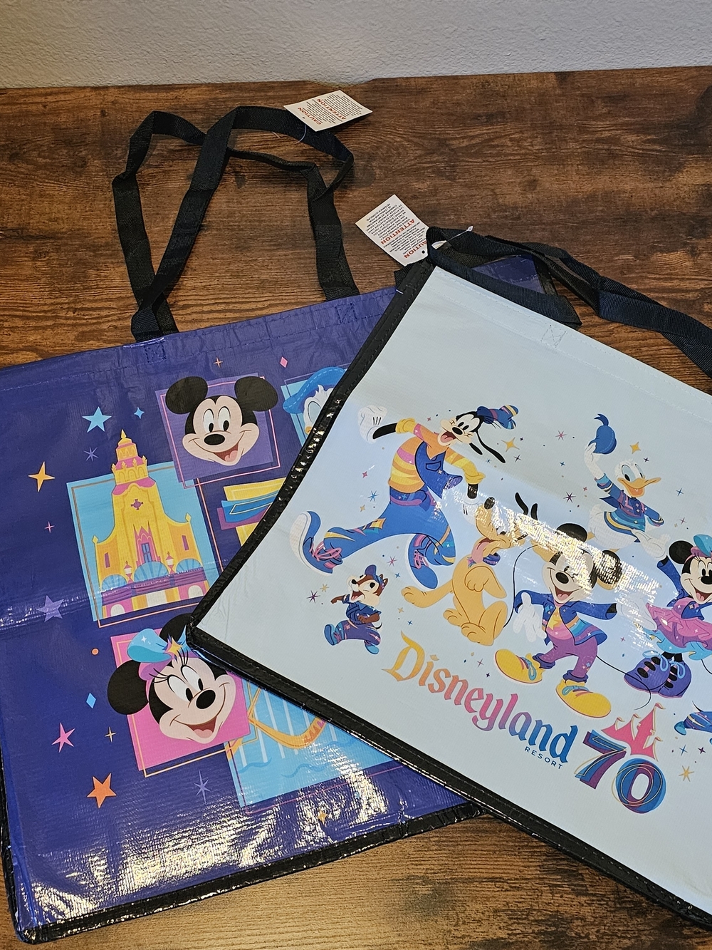 NWT Disney 70th Anniversary Reusable Tote Bag Set